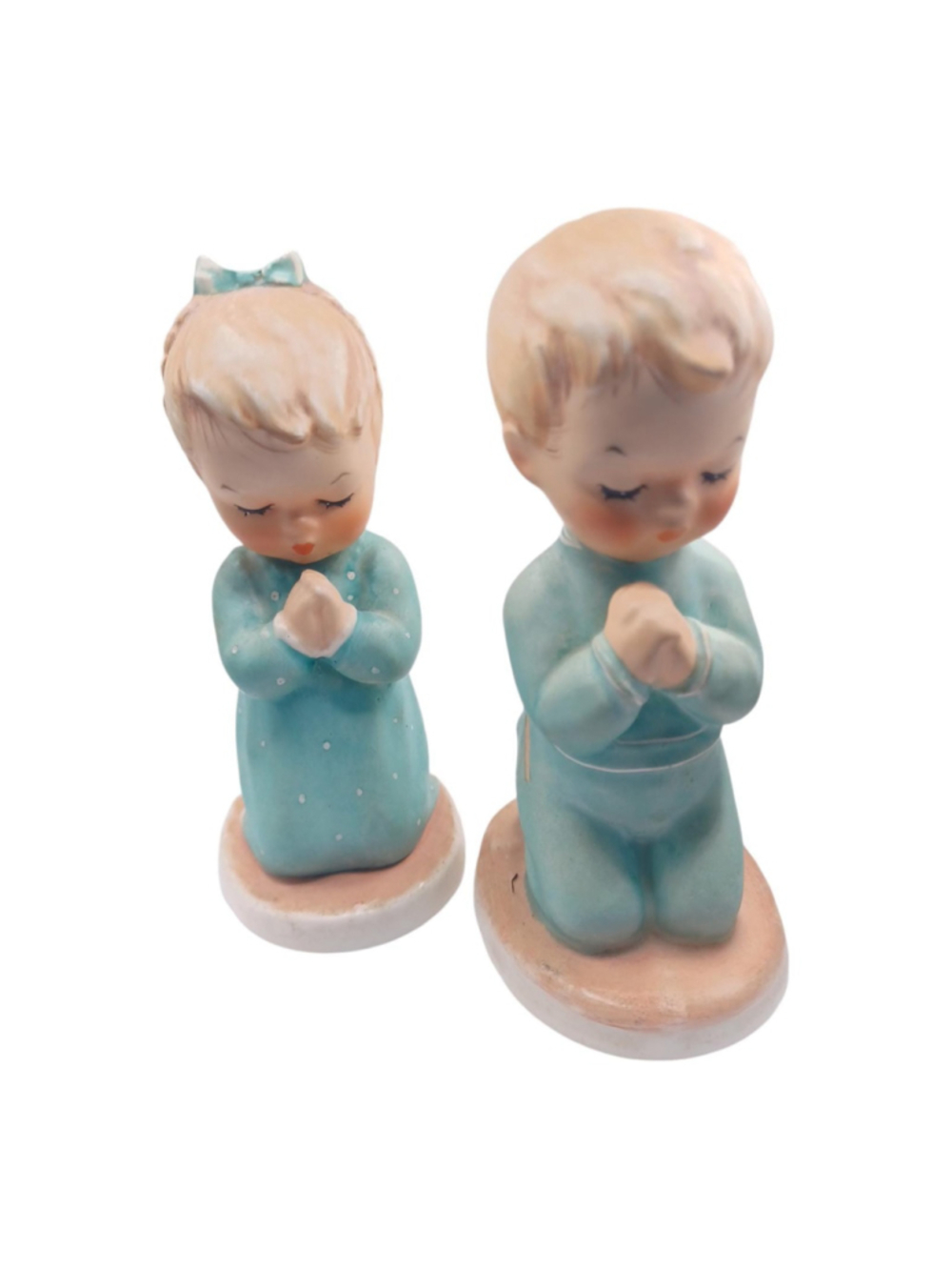 Vintage Goebel Figurines, A Child&s Prayer, Boy and Girl, Goebel Three Line